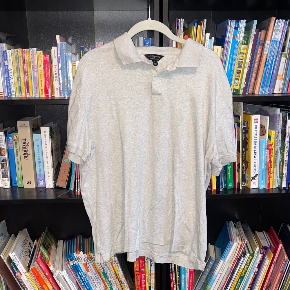 Banana Republic Light Gray Polo Shirt